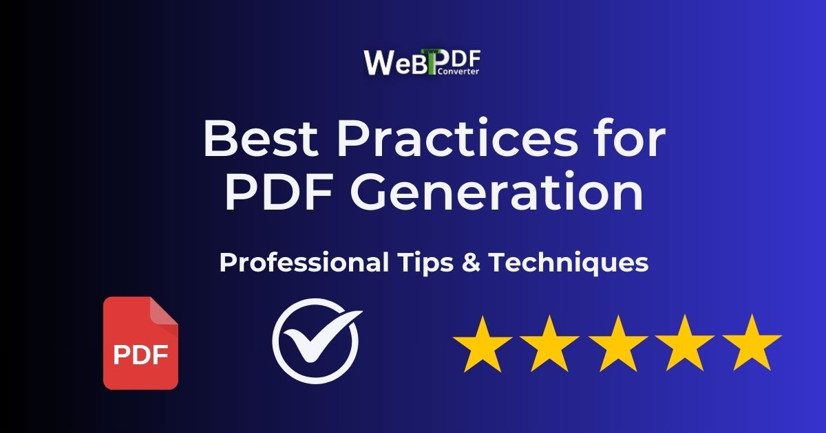 Best Practices for PDF Generation from URLs